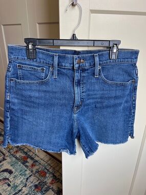 J.Crew High Rise Cut-Off Denim Shorts Size 30 Medium Wash stretch